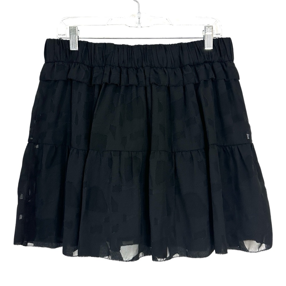 IRO Carmel Black Chiffon Tiered Mini Skirt - Picture 6 of 10